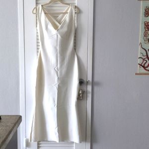 White maxi mermaid dress